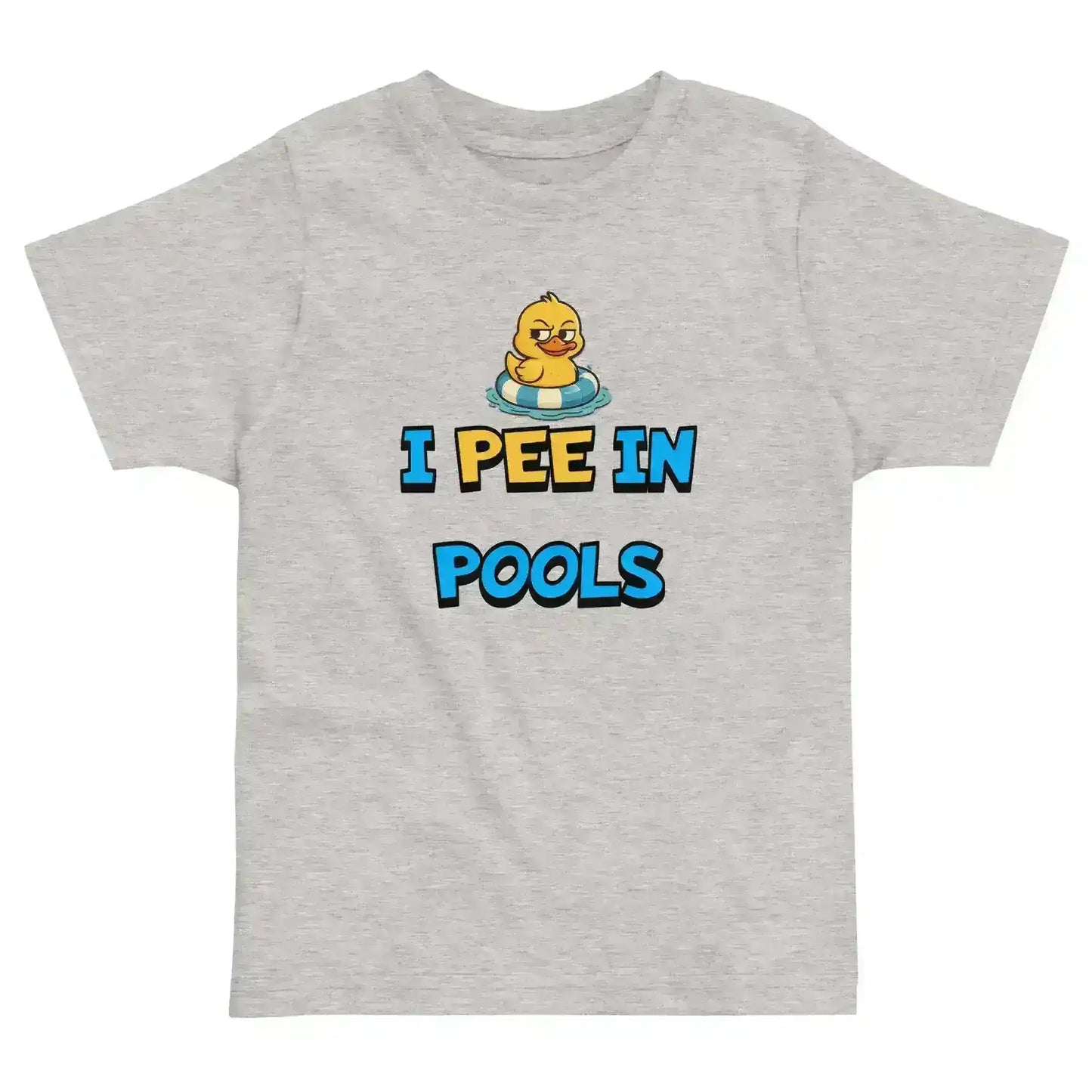 I Pee In Pools Funny Rubber Duck Toddler T-Shirt - Cady Creations