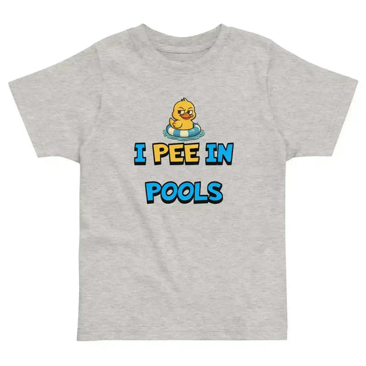 I Pee In Pools Funny Rubber Duck Toddler T-Shirt - Cady Creations