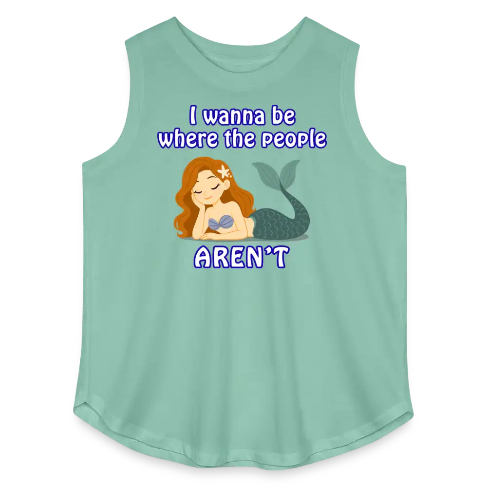 I Wanna Be Where The People Aren’t - Women’s Curvy Tank - saltwater