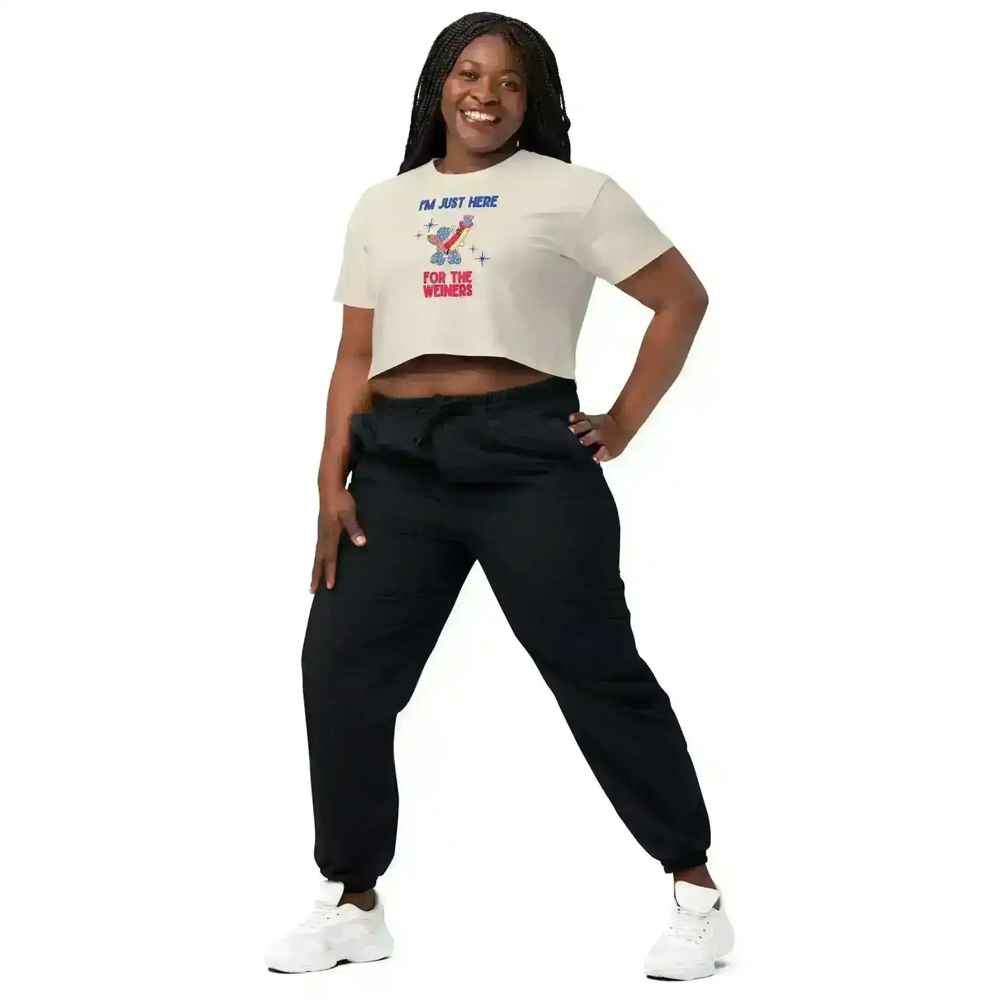 I'm Just Here For The Weiners - Crop Top - Cady Creations