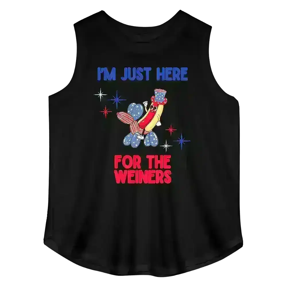 I'm Just Here For The Weiners - Curvy Tank - Cady Creations
