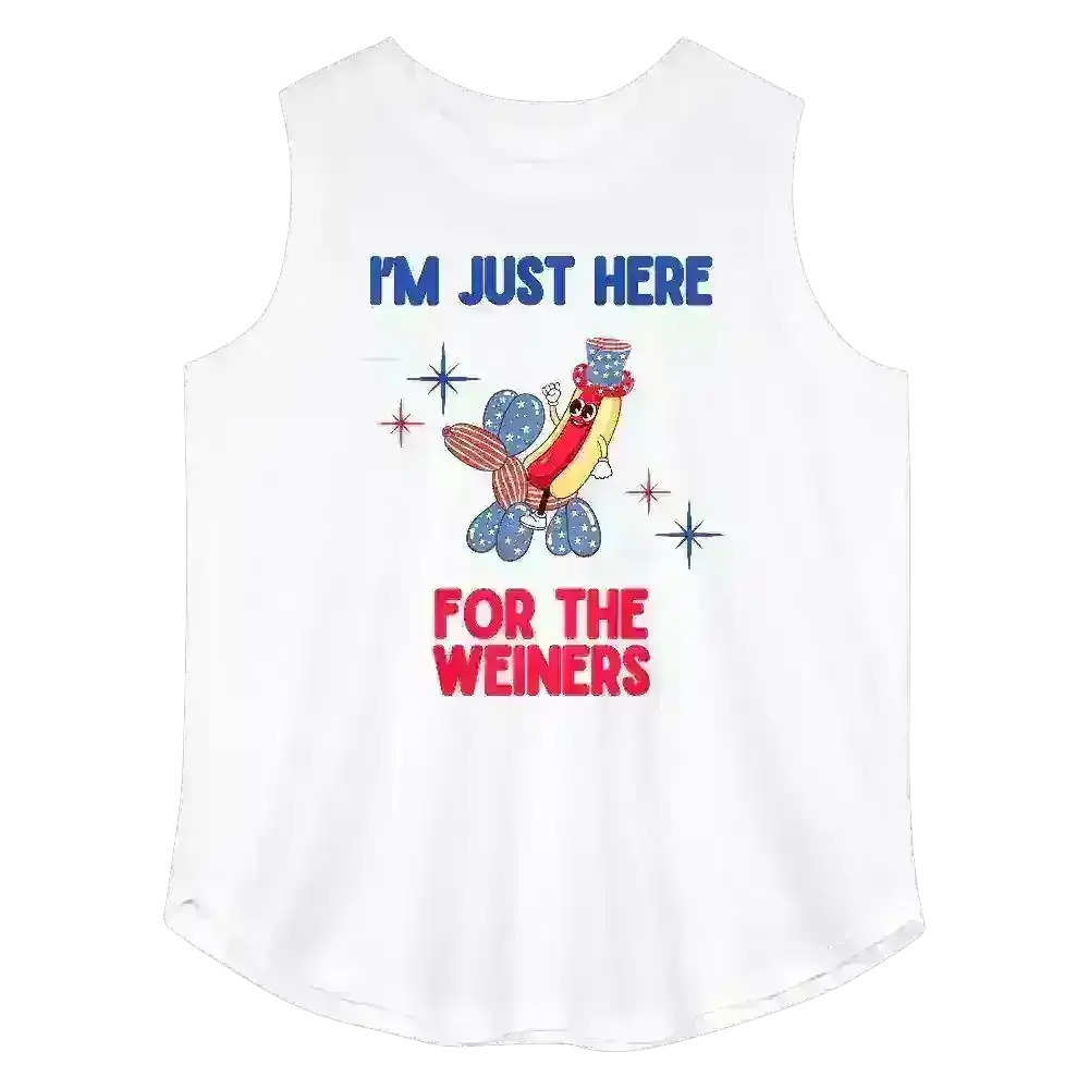 I'm Just Here For The Weiners - Curvy Tank - Cady Creations