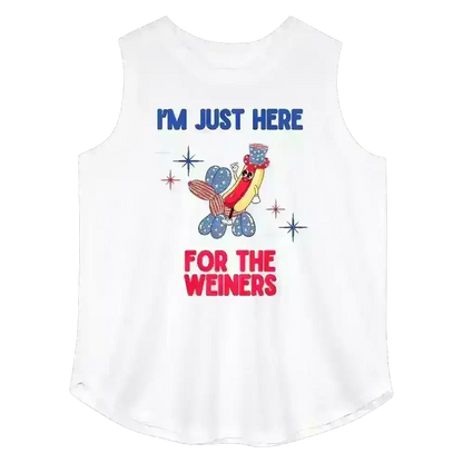 I'm Just Here For The Weiners - Curvy Tank - Cady Creations