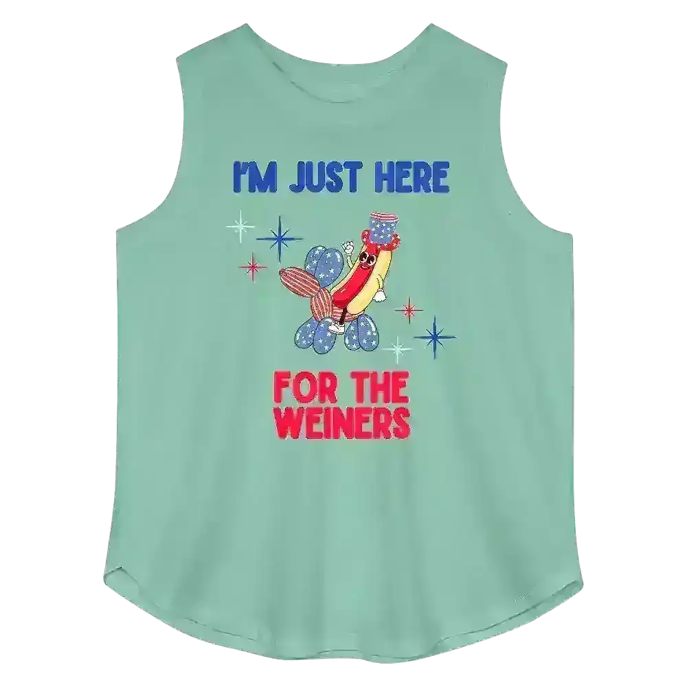 I'm Just Here For The Weiners - Curvy Tank - Cady Creations