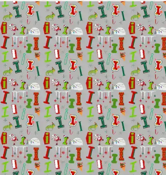 "I" Christmas Wrapping Paper – Alphabet Gift Swap Collection