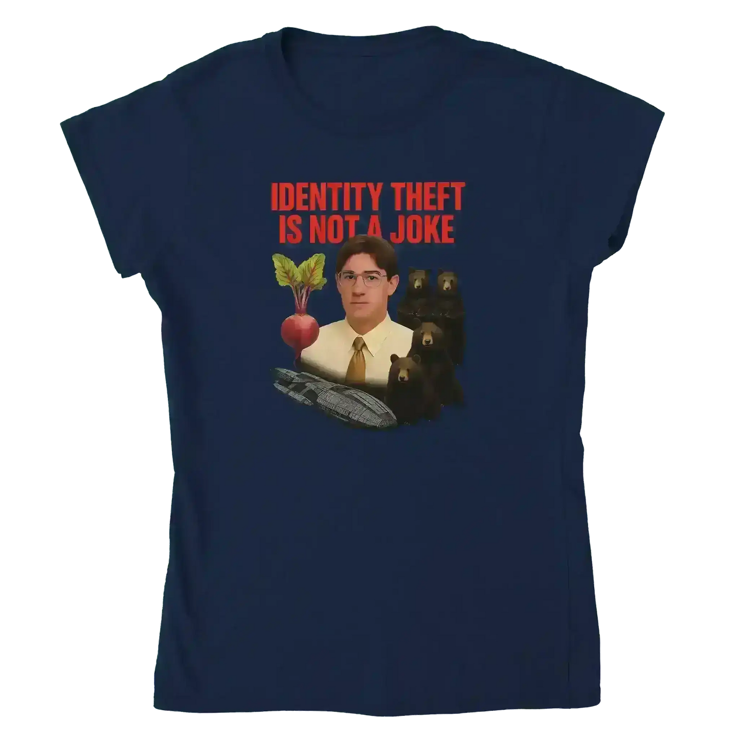 Identity Theft The Office Inspired - Fitted Tee - Cady Creations