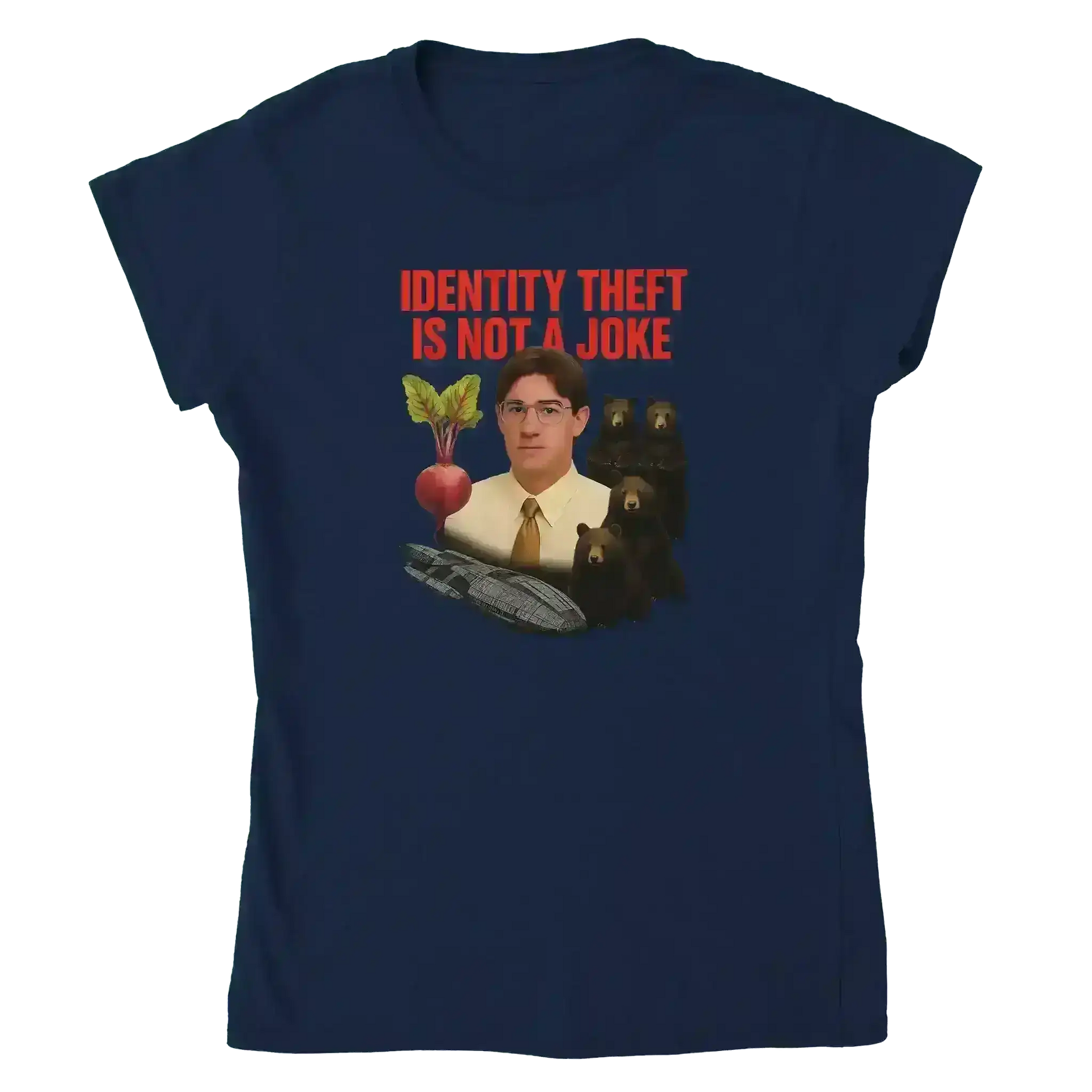 Identity Theft The Office Inspired - Fitted Tee - Cady Creations