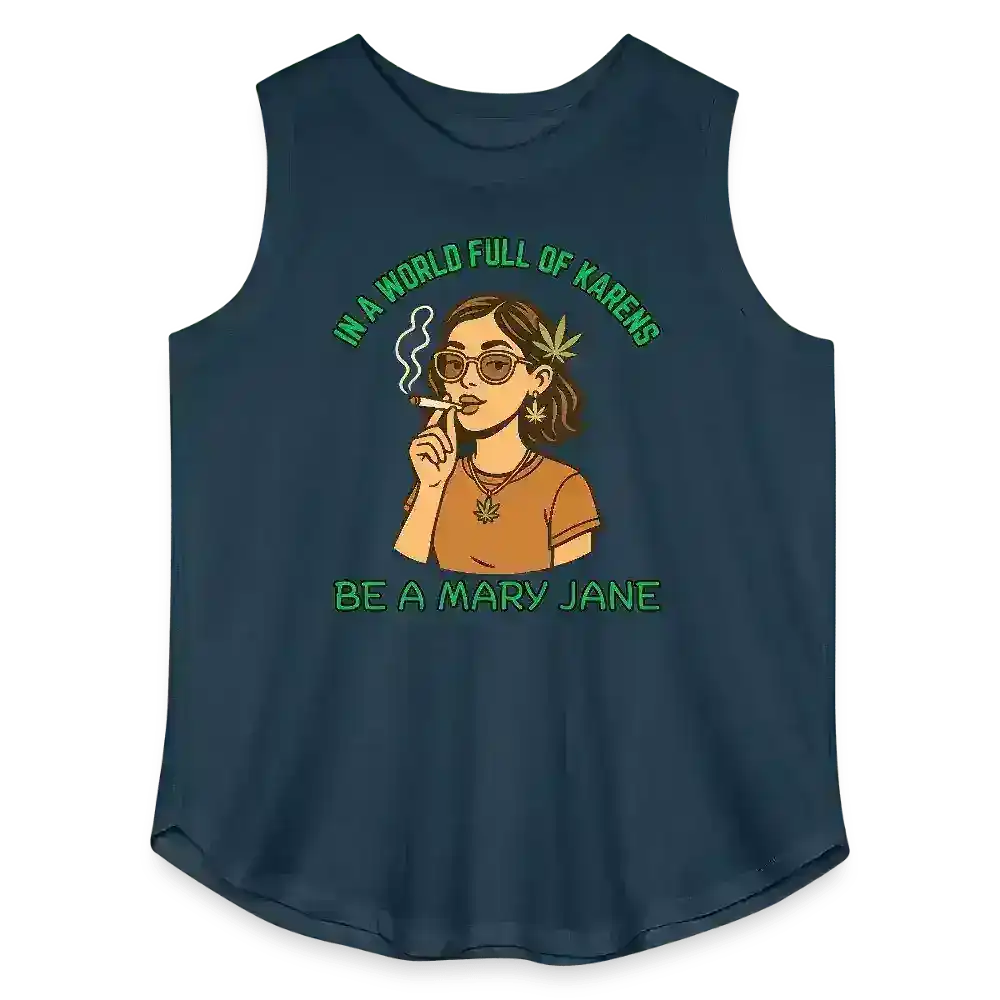 In A World Full Of Karens Be A Mary Jane Women's Curvy Relaxed Tank Top - Cady Creations