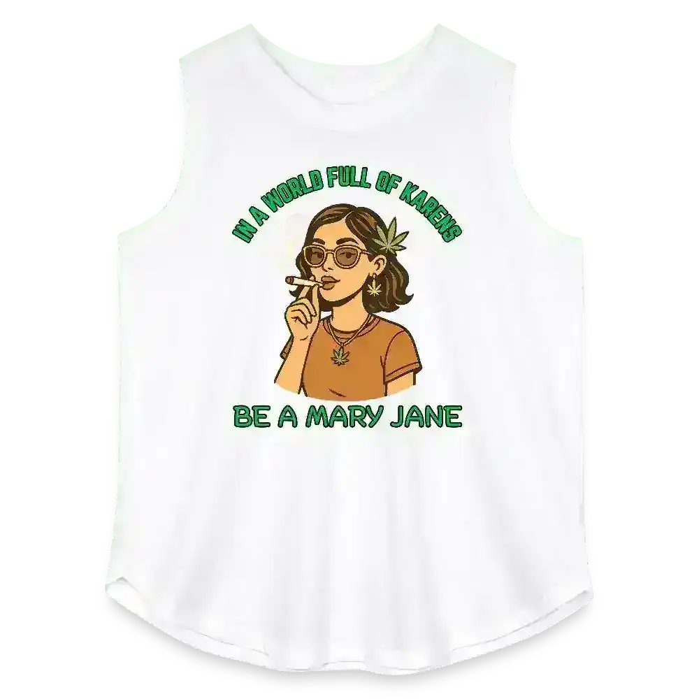 In A World Full Of Karens Be A Mary Jane Women's Curvy Relaxed Tank Top - Cady Creations