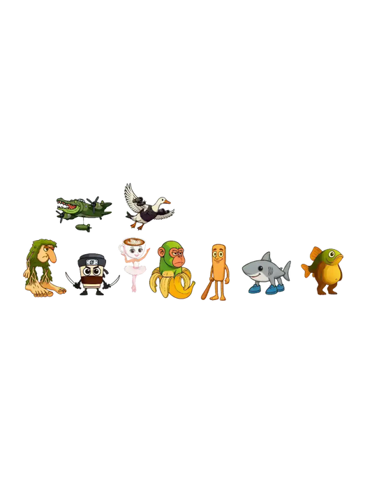  Italian Brainrot Sticker Pack | Meme Characters Collection - Cady Creations