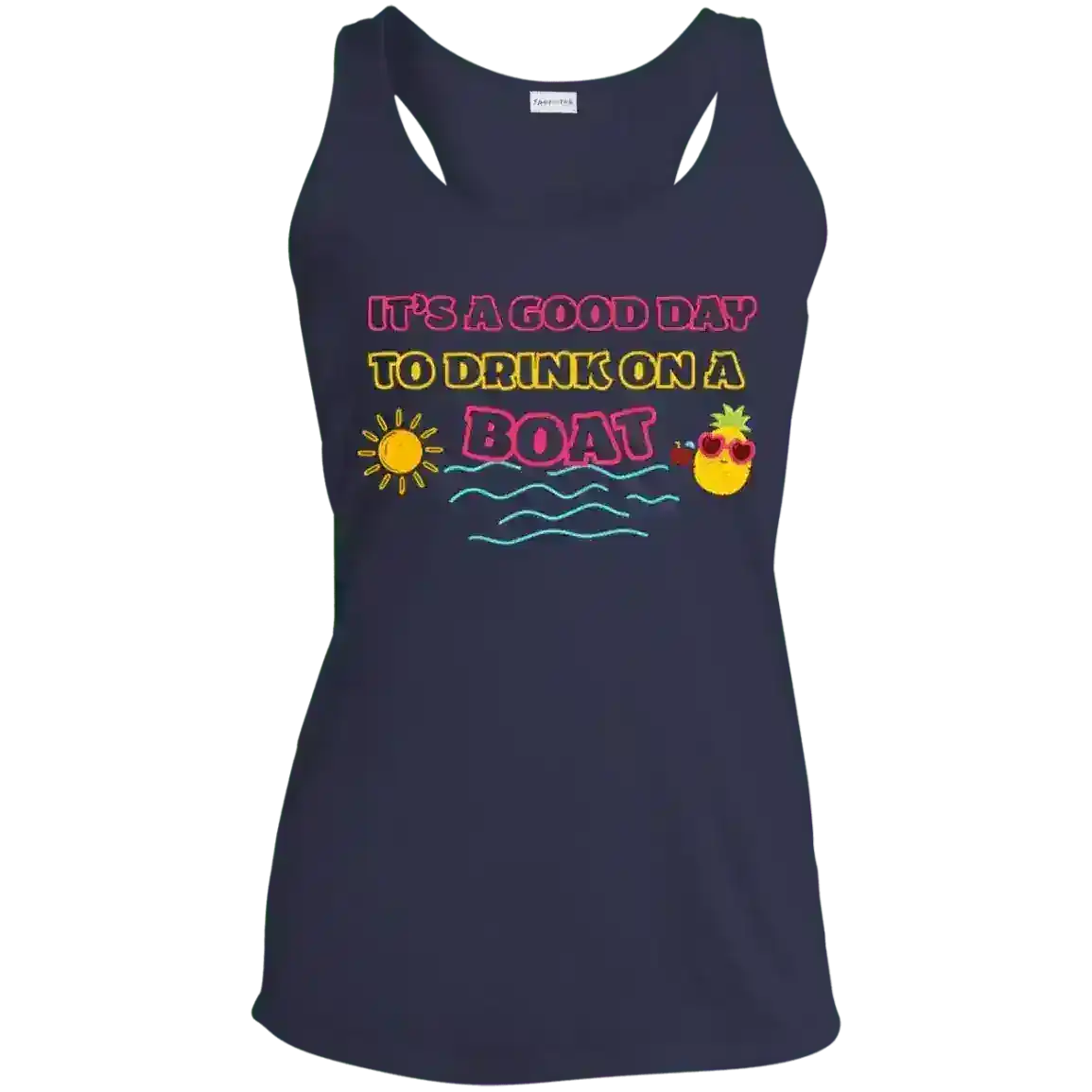 It's A Good Day To Drink On A Boat Summer Drinking Humor Racerback Tank - Cady Creations