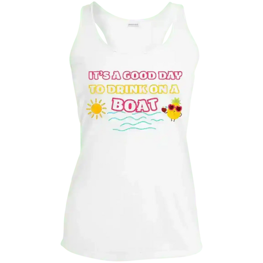 It's A Good Day To Drink On A Boat Summer Drinking Humor Racerback Tank - Cady Creations