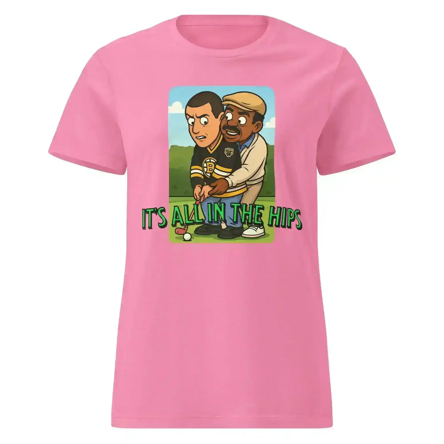 "It's All In The Hips" - Happy Gilmore Chubbs Quote Inspired Fitted Tee - Cady Creations