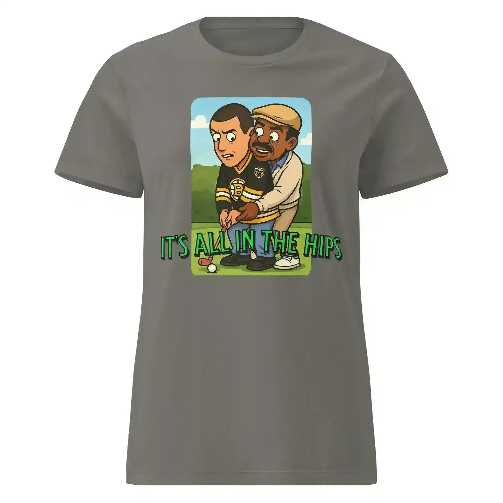 "It's All In The Hips" - Happy Gilmore Chubbs Quote Inspired Fitted Tee - Cady Creations