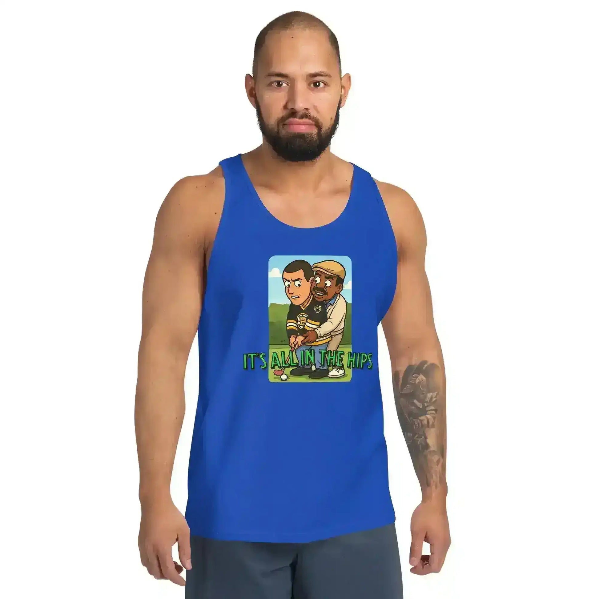"It's All In The Hips" - Happy Gilmore Chubbs Quote Inspired Mens Tank - Cady Creations