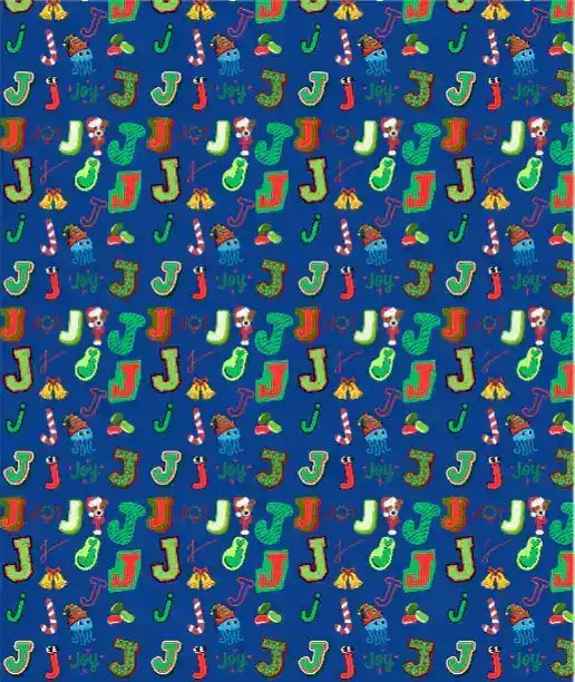 "J" Christmas Wrapping Paper – Alphabet Gift Swap Collection