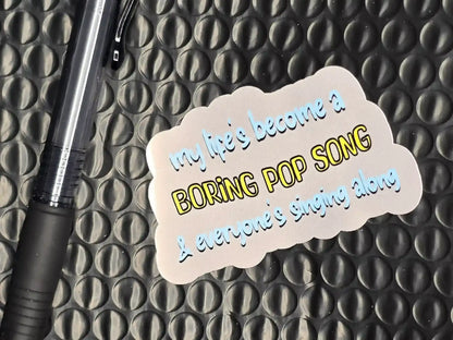My Life’s Become a Boring Pop Song Sticker | I'm Ready Jack’s Mannequin Lyric - Cady Creations