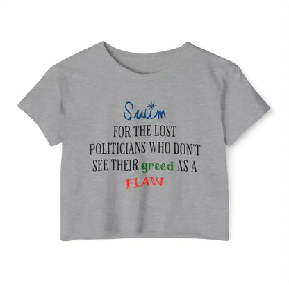 "Swim For The Lost Politicians Who Don't See Their Greed As A Flaw" - Jack's Mannequin Swim Lyric Inspired Crop Top - Cady Creations