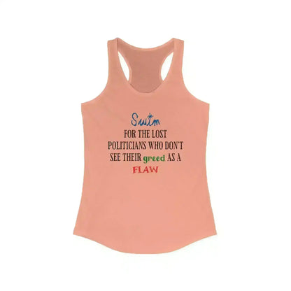 "Swim For The Lost Politicians Who Don't See Their Greed As A Flaw" - Jack's Mannequin Swim Lyric Inspired Racerback Tank - Cady Creations
