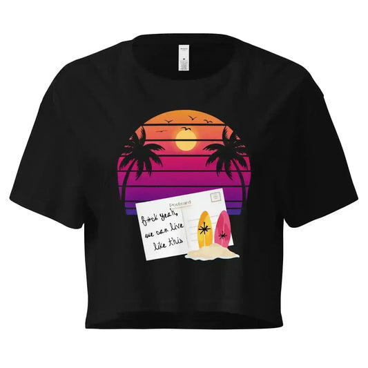 Jack's Mannequin Holiday From Real Inspired Cropped Graphic Tee - Cady Creations