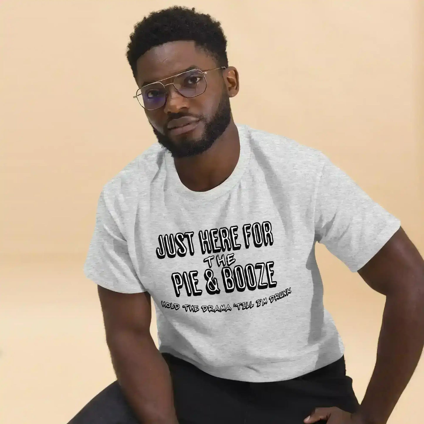 Just Here For The Pie & Booze Unisex Tee - Cady Creations