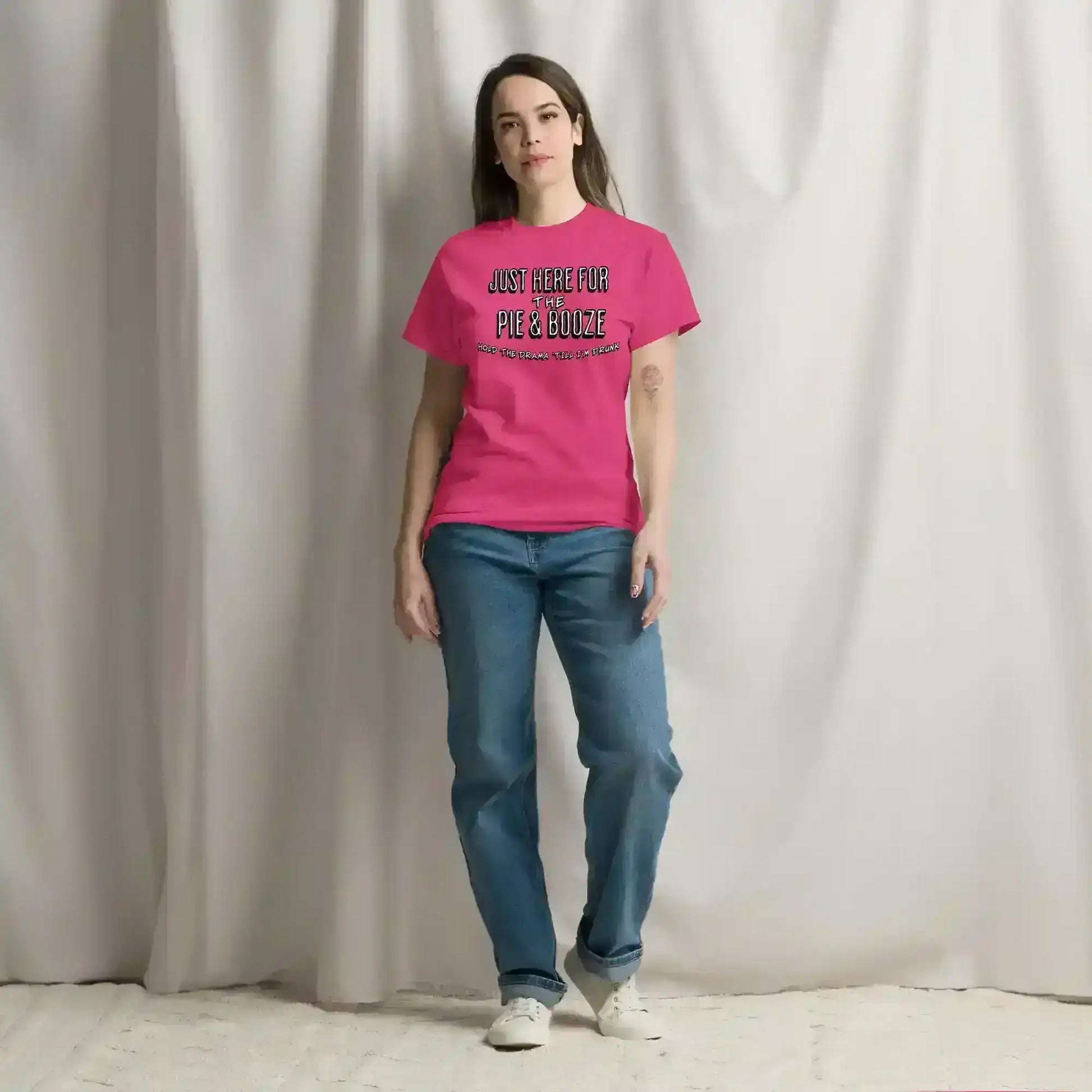 Just Here For The Pie & Booze Unisex Tee - Cady Creations