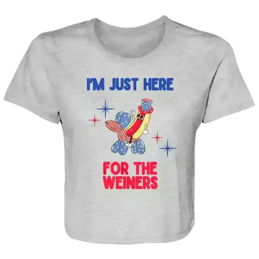 Just Here For The Weiners - Crop Top - Cady Creations