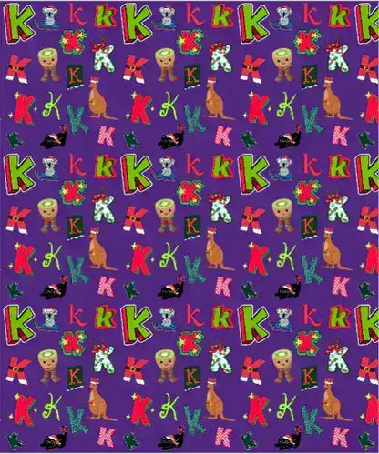 "K" Christmas Wrapping Paper – Alphabet Gift Swap Collection