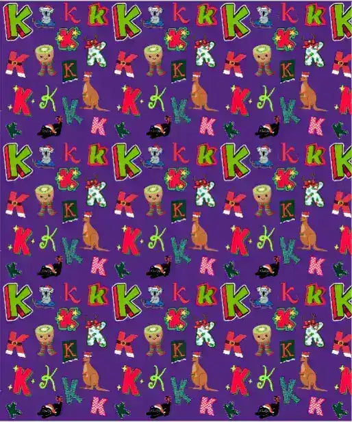"K" Christmas Wrapping Paper – Alphabet Gift Swap Collection