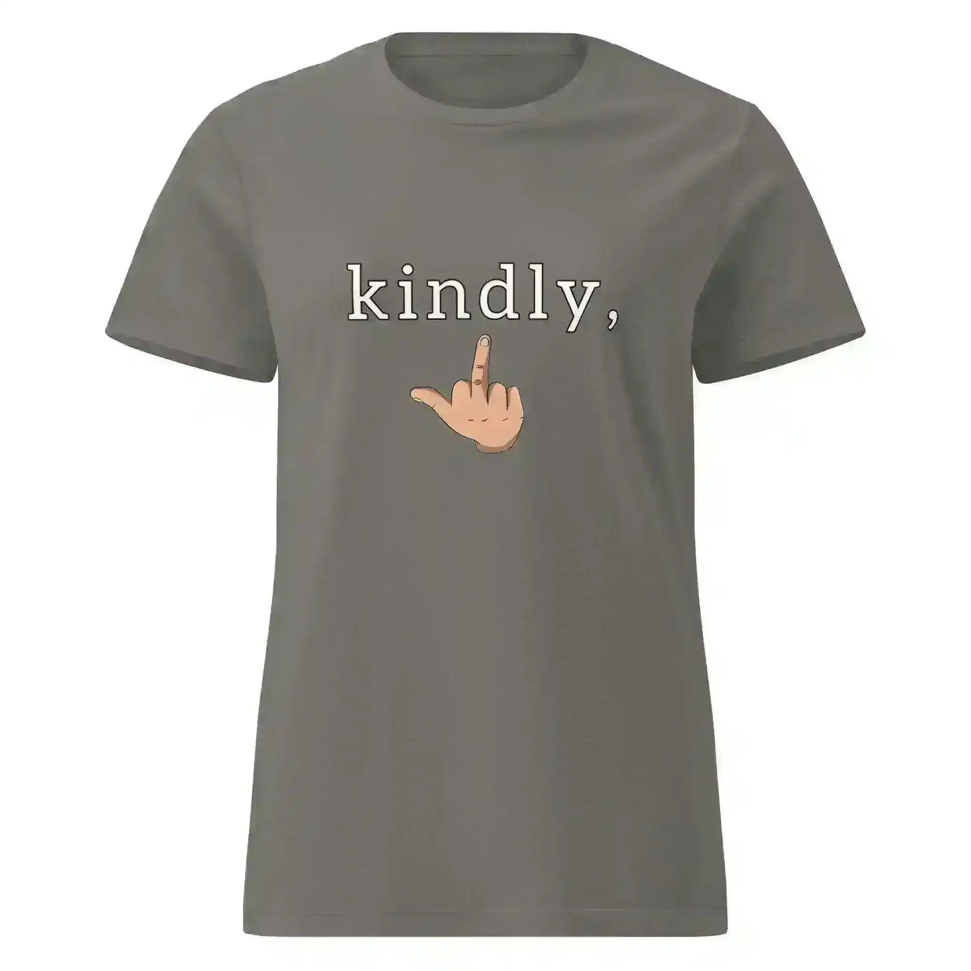 Kindly Middle Finger - Fitted Tee - Cady Creations