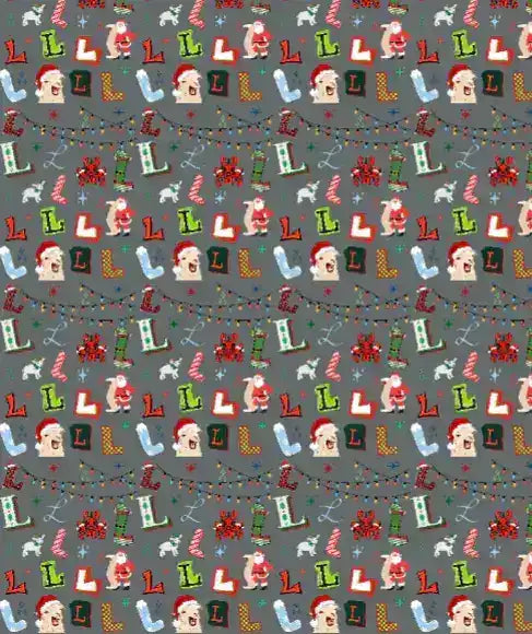 "L" Christmas Wrapping Paper – Alphabet Gift Swap Collection