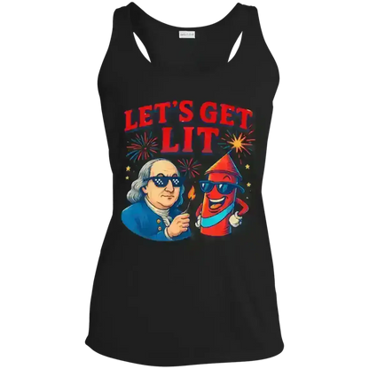 Let's Get Lit - Racerback Tank - Cady Creations