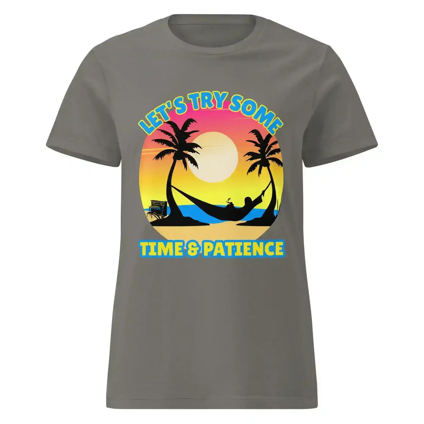 Let's Try Some Time & Patience Blue Vacation Andrew McMahon in the Wilderness Inspired Fitted Tee - Cady Creations