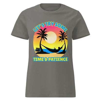 Let's Try Some Time & Patience Blue Vacation Andrew McMahon in the Wilderness Inspired Fitted Tee - Cady Creations