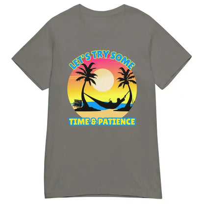 Let's Try Some Time & Patience Blue Vacation Andrew McMahon in the Wilderness Inspired Fitted Tee - Cady Creations