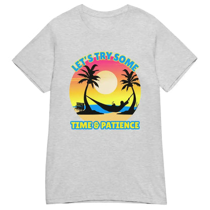 Let's Try Some Time & Patience Blue Vacation Andrew McMahon in the Wilderness Inspired Fitted Tee - Cady Creations