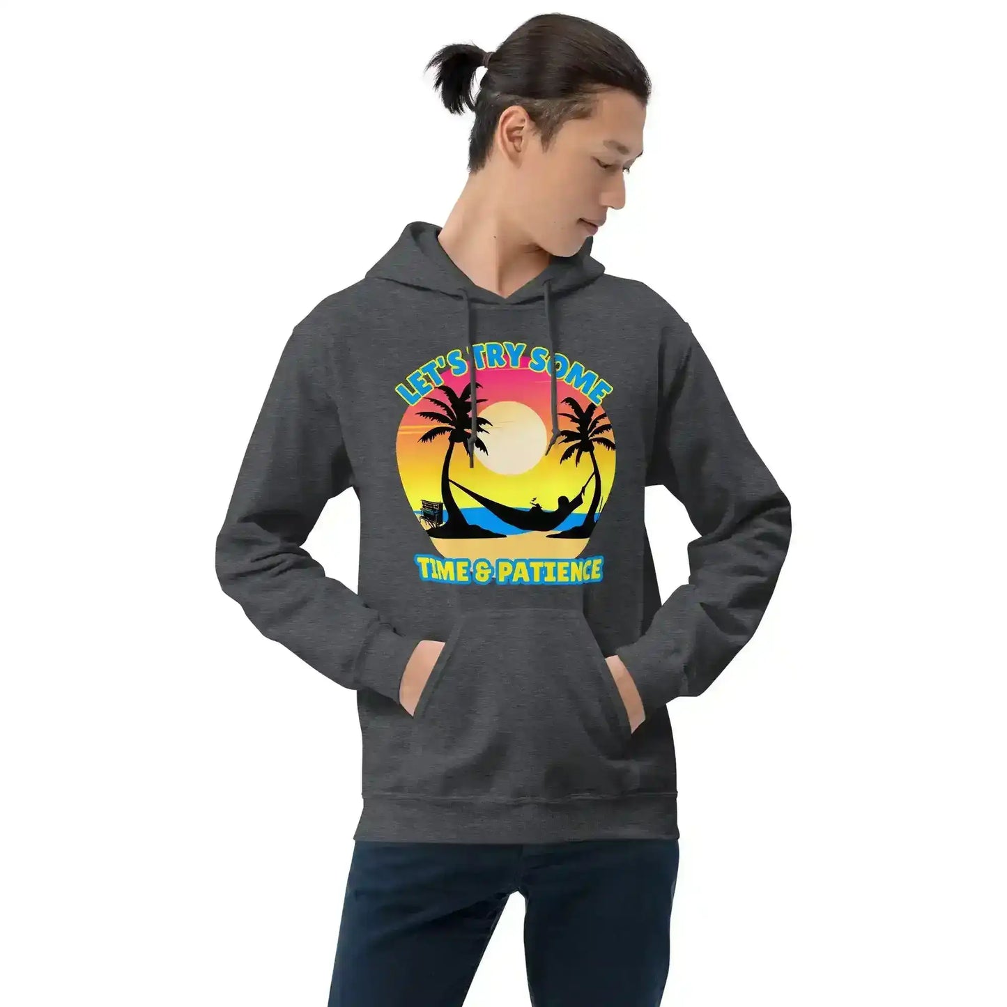Let's Try Some Time & Patience Blue Vacation Andrew McMahon in the Wilderness Inspired Pullover Hoodie - Cady Creations