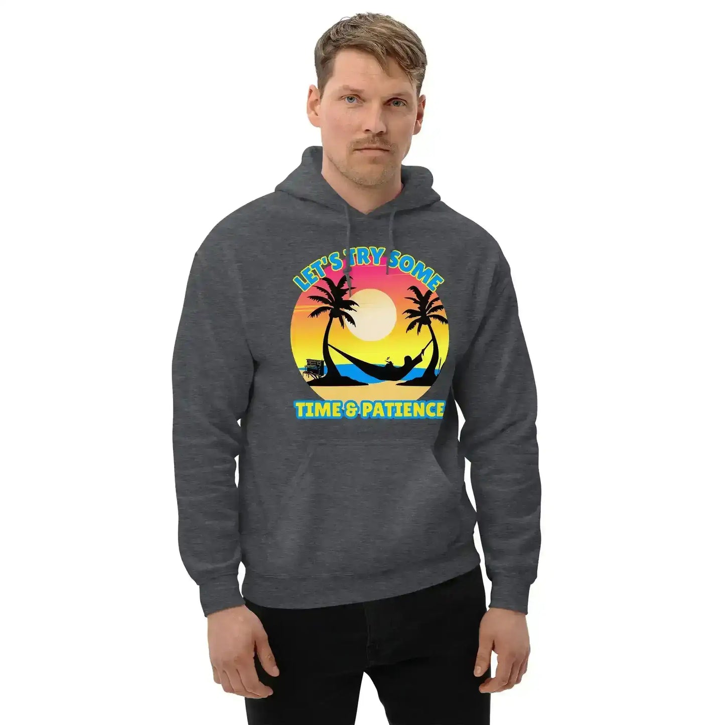 Let's Try Some Time & Patience Blue Vacation Andrew McMahon in the Wilderness Inspired Pullover Hoodie - Cady Creations