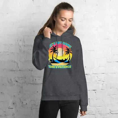 Let's Try Some Time & Patience Blue Vacation Andrew McMahon in the Wilderness Inspired Pullover Hoodie - Cady Creations