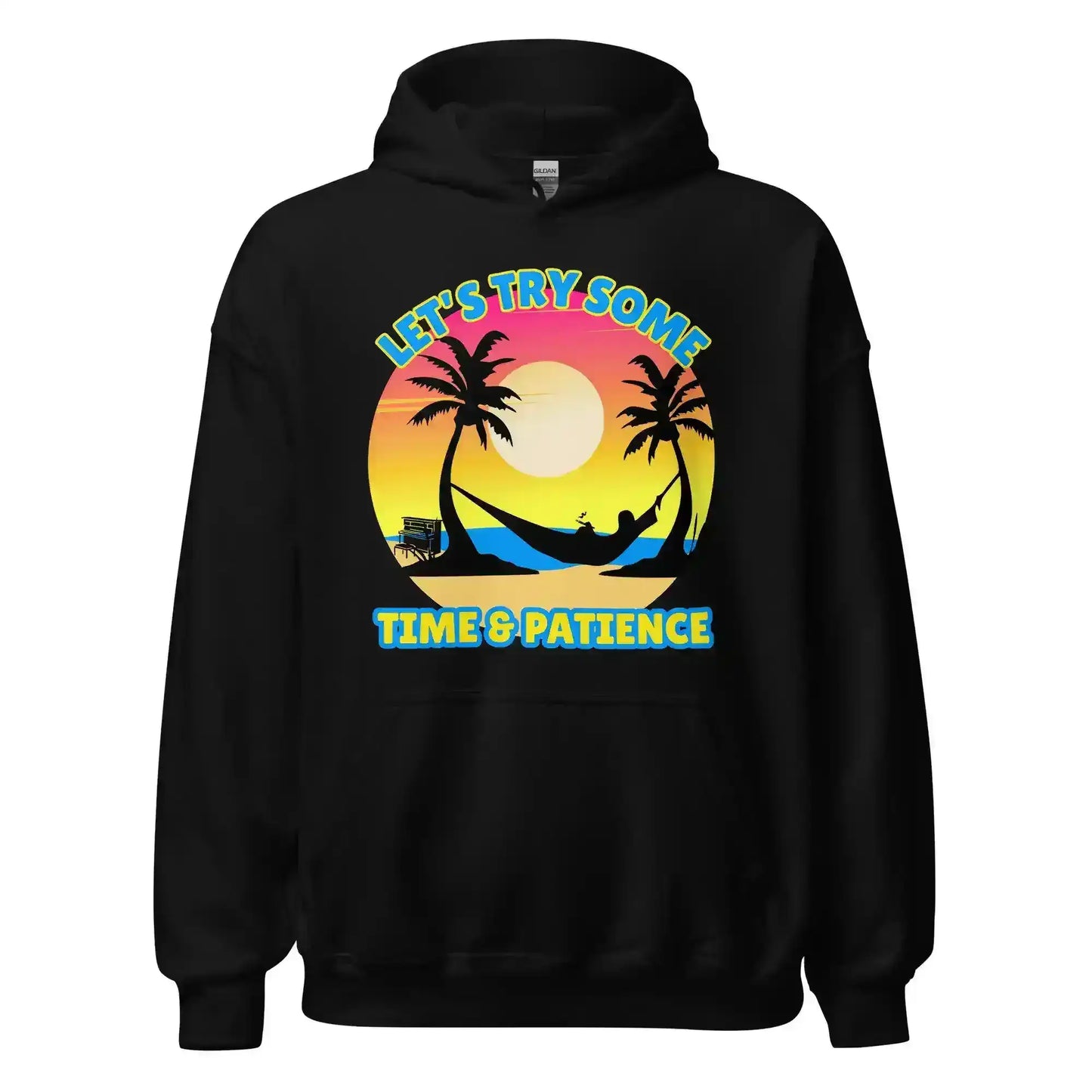 Let's Try Some Time & Patience Blue Vacation Andrew McMahon in the Wilderness Inspired Pullover Hoodie - Cady Creations