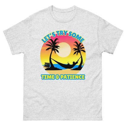 Let's Try Some Time & Patience Blue Vacation Andrew McMahon in the Wilderness Inspired Unisex Tee - Cady Creations