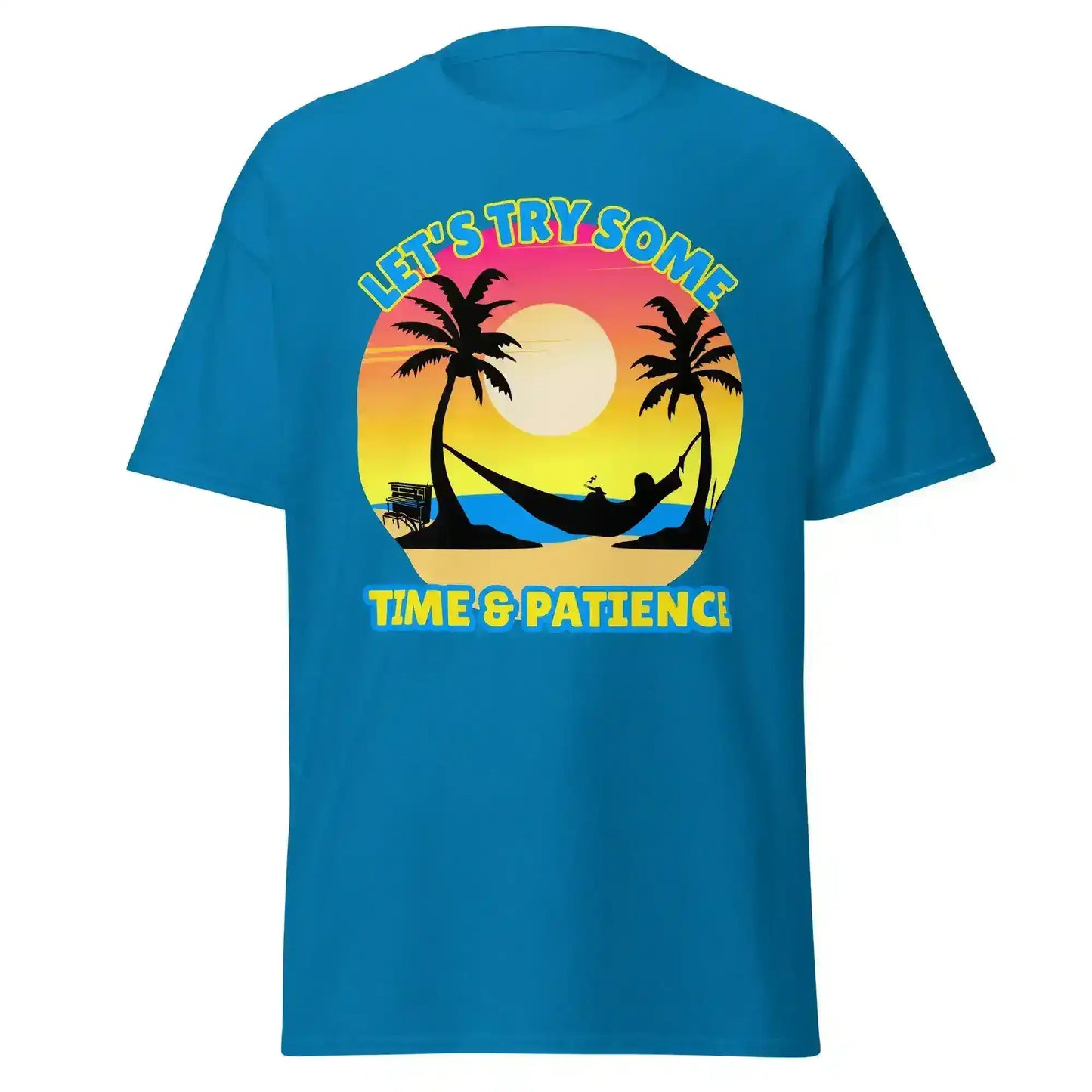 Let's Try Some Time & Patience Blue Vacation Andrew McMahon in the Wilderness Inspired Unisex Tee - Cady Creations