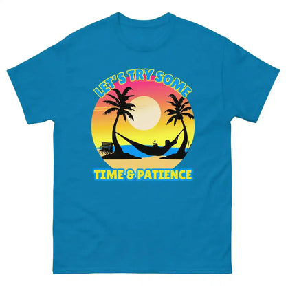 Let's Try Some Time & Patience Blue Vacation Andrew McMahon in the Wilderness Inspired Unisex Tee - Cady Creations