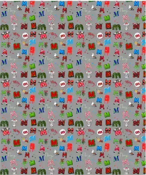 "M" Christmas Wrapping Paper – Alphabet Gift Swap Collection