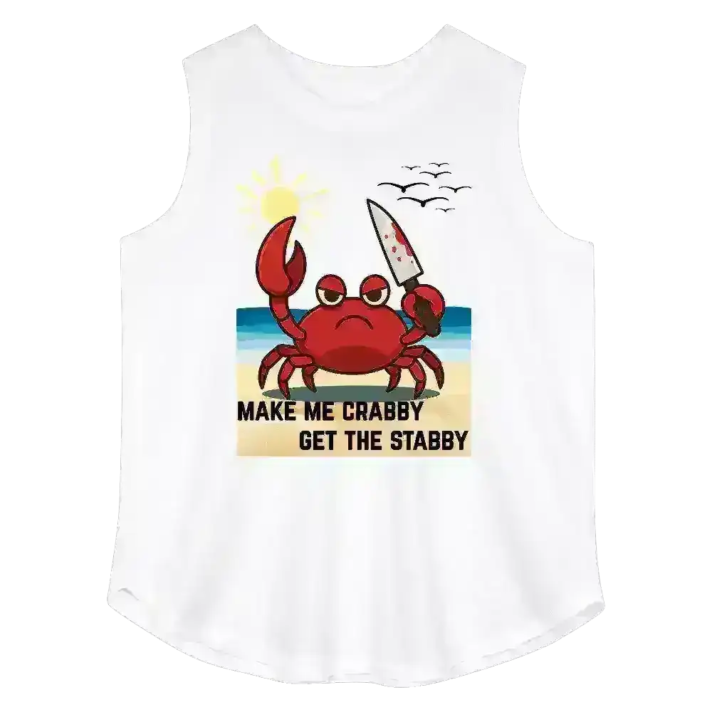 Make Me Crabby Get The Stabby - Curvy Tank - Cady Creations