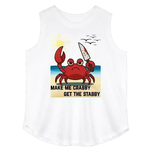 Make Me Crabby Get The Stabby - Curvy Tank - Cady Creations