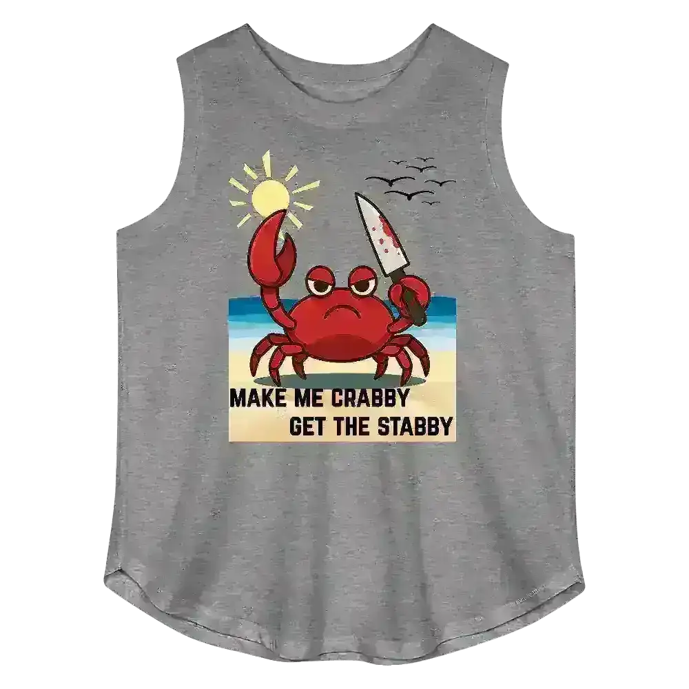 Make Me Crabby Get The Stabby - Curvy Tank - Cady Creations