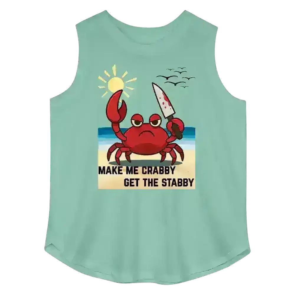 Make Me Crabby Get The Stabby - Curvy Tank - Cady Creations