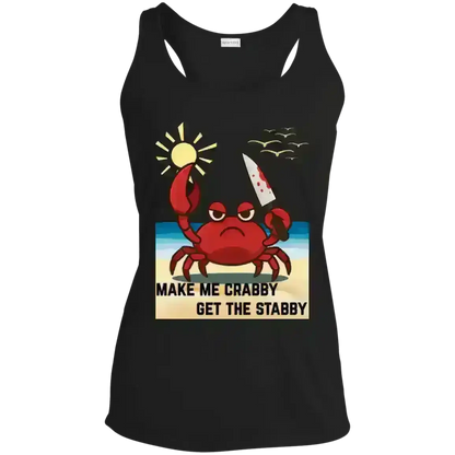 Make Me Crabby Get The Stabby - Racerback Tank - Cady Creations