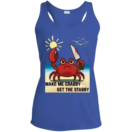 Make Me Crabby Get The Stabby - Racerback Tank - Cady Creations